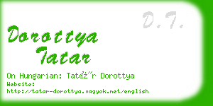 dorottya tatar business card